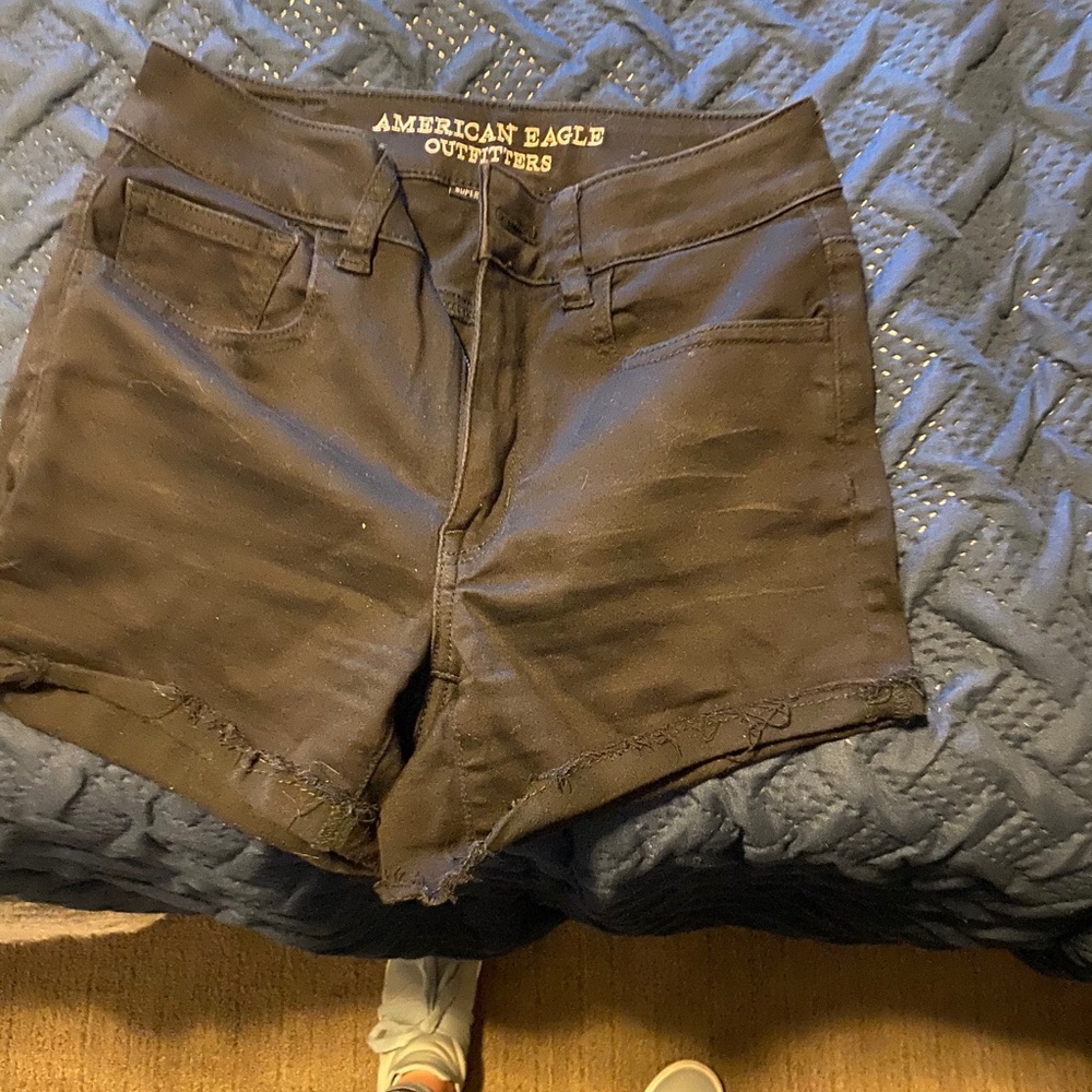 Black stretch shorts